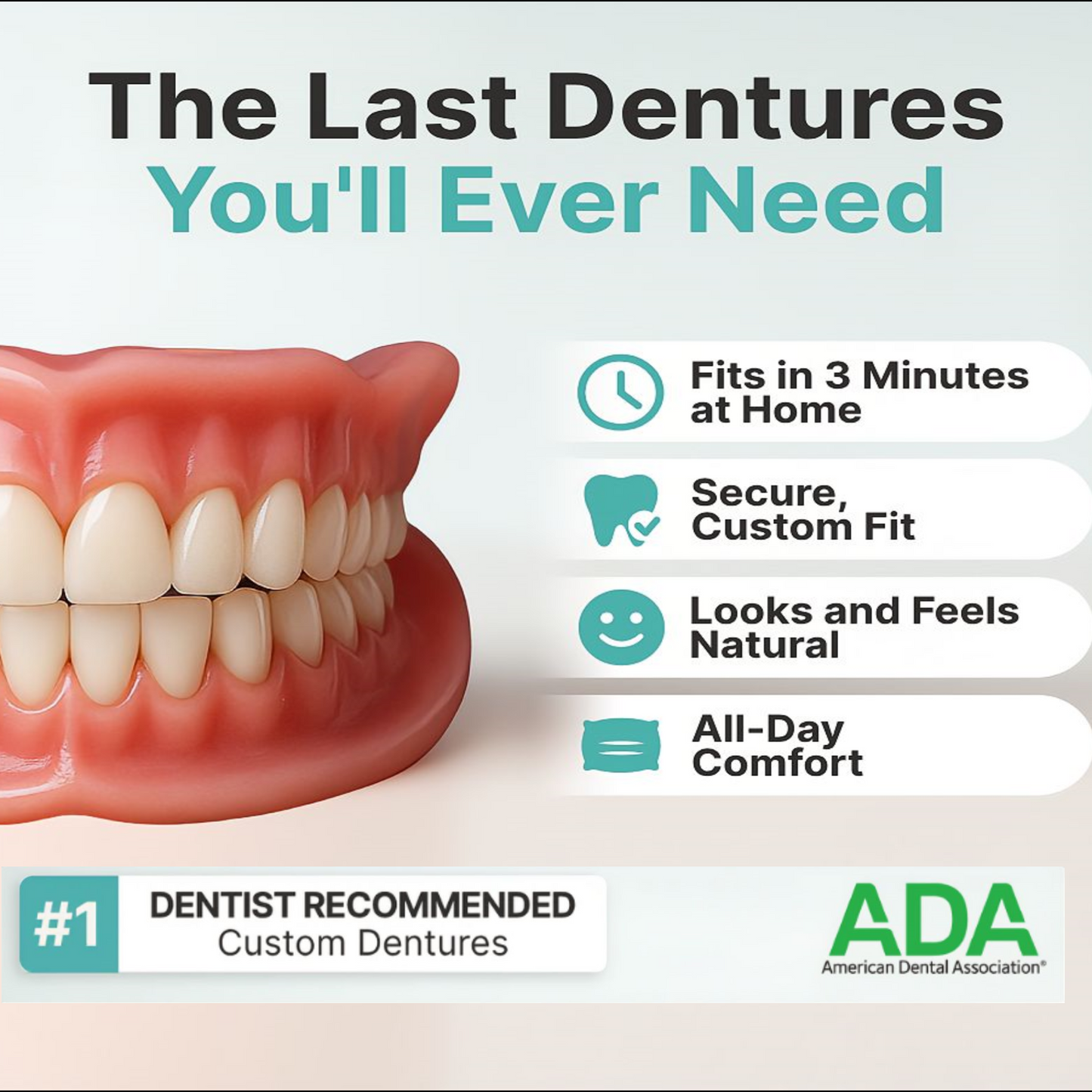 🌎Ends Today: 70% OFF! ⏰ Medical Full Denture with Strong Suctiond🦷Obtain American Dental Association (ADA) Certification