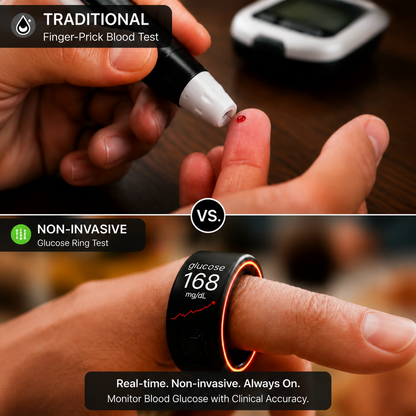 🎉 75% OFF Launch Offer🏆AuraNova™ G1 Non-Invasive Smart Ring