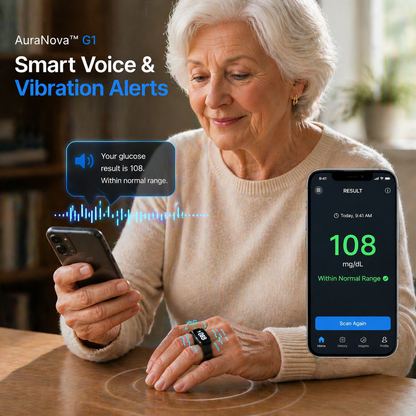 🎉 75% OFF Launch Offer🏆AuraNova™ G1 Non-Invasive Smart Ring