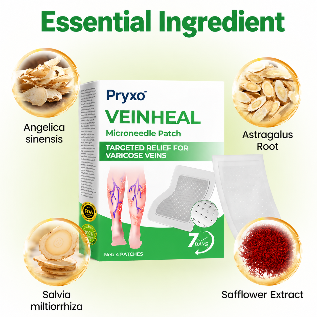 Pryxo® VeinHeal Microneedle Patch