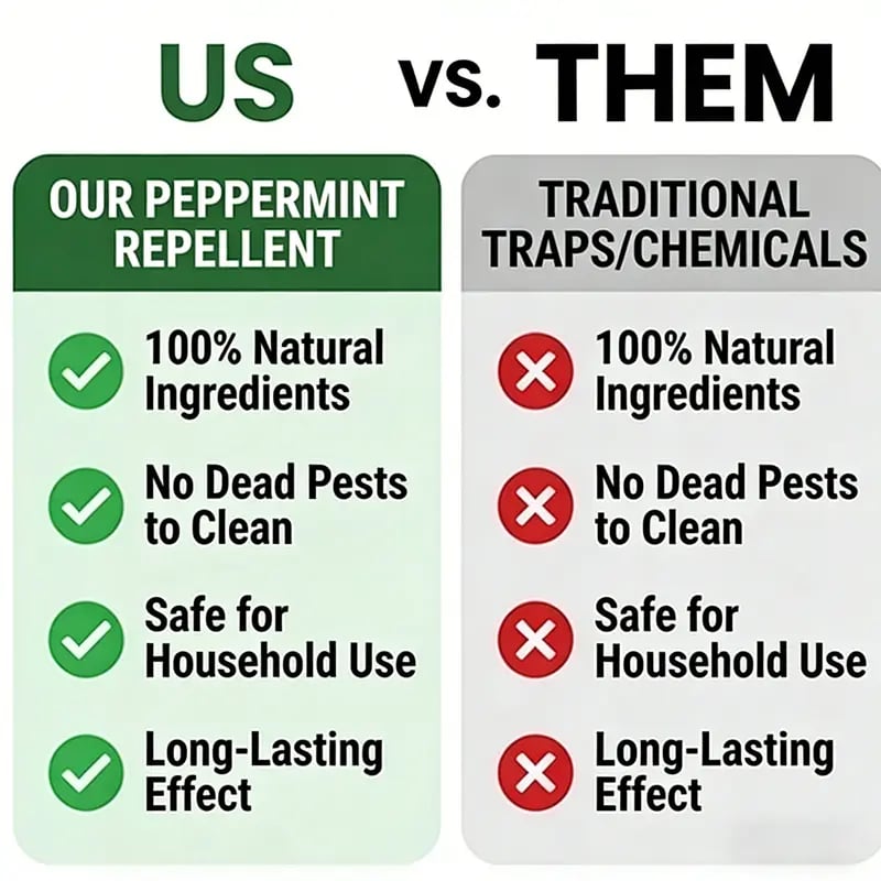 🔥Peppermint Cinnamon Oil Mice Repellent for Squirrel Rats Spider Pests, Mice Repellent for Indoor/Outdoor Use