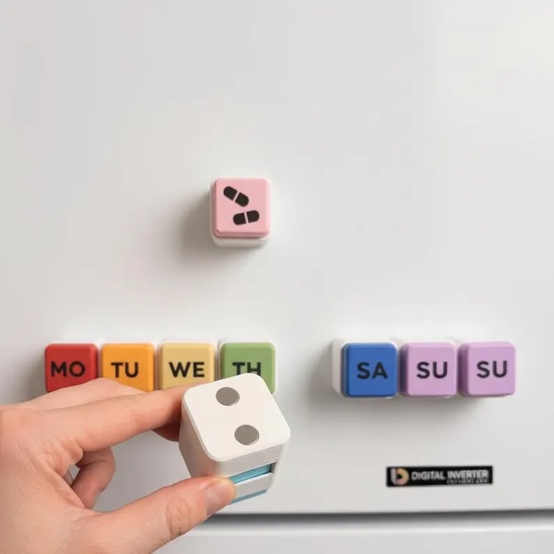 🎉💕Magnetic Weekly Pill Organizer