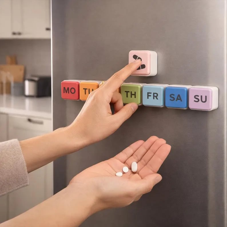 🎉💕Magnetic Weekly Pill Organizer